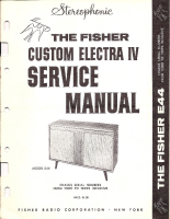 Fisher CUSTOM-ELECTRA-E-44 - Service Manual